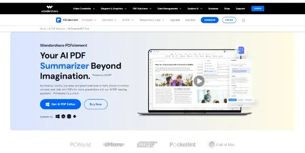 Screenshot of PDFelement by Wondershare