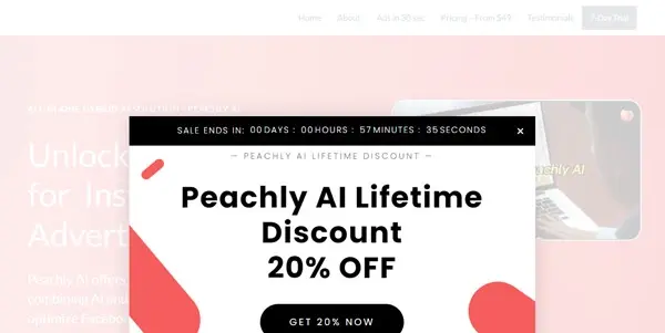 Screenshot of Peachly AI