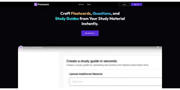Screenshot of Penseum