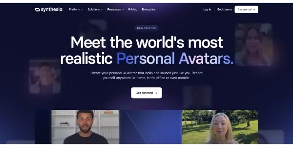 Screenshot of Personal Avatars Synthesia