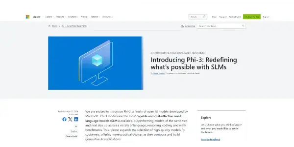 Screenshot of Phi-3-mini by Microsoft