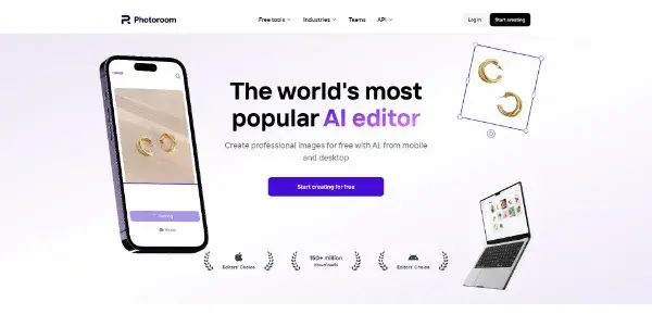Screenshot of Photoroom