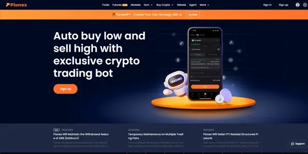 Screenshot of PionexGPT