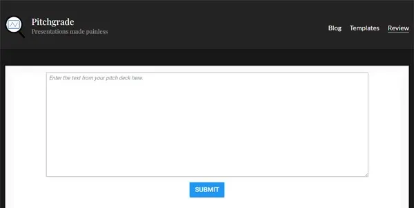 Screenshot of Pitchgrade