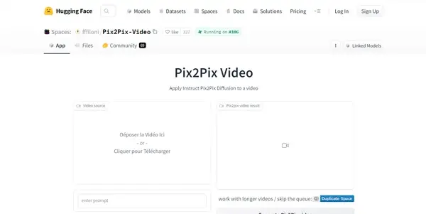 Screenshot of Pix2Pix Video