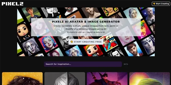 Screenshot of Pixelz AI