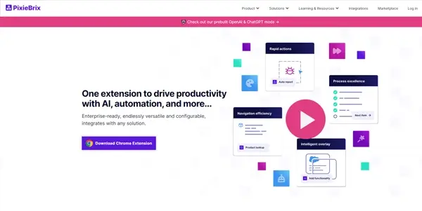 Screenshot of PixieBrix