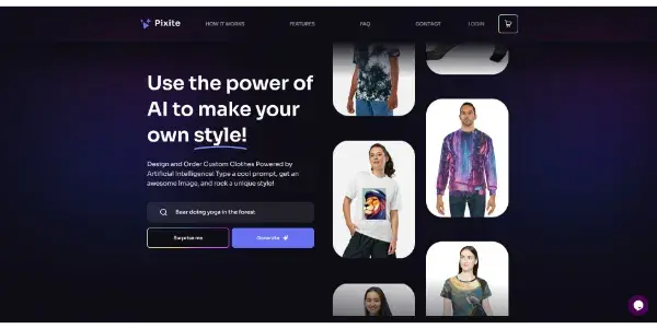 Screenshot of Pixite AI