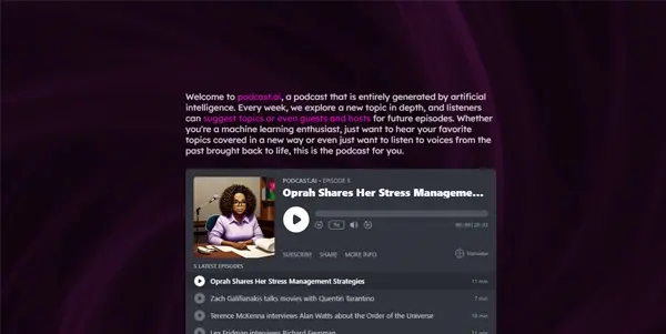 Screenshot of Podcast