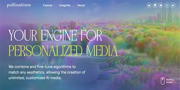 Screenshot of Pollinations