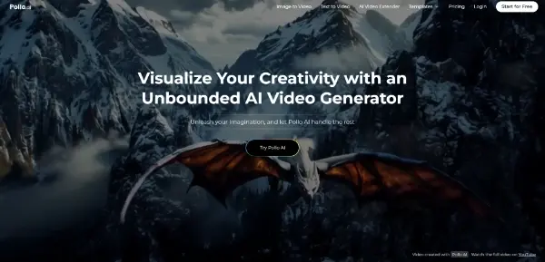 Screenshot of Pollo AI