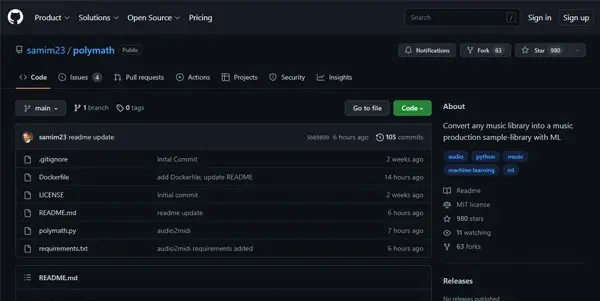 Screenshot of Polymath