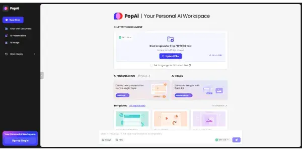 Screenshot of PopAI