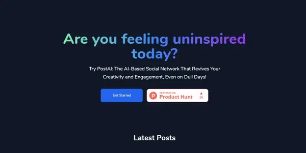 Screenshot of Post AI