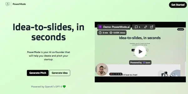 Screenshot of PowerMode AI