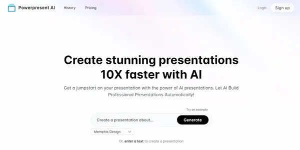Screenshot of Powerpresent AI