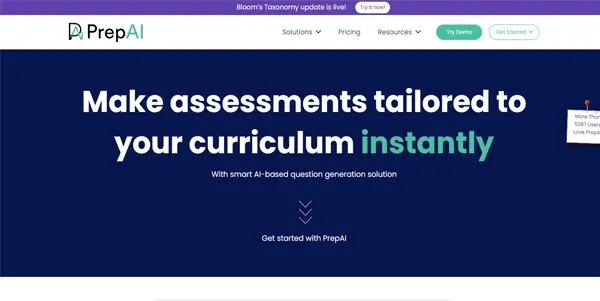 Screenshot of PrepAI