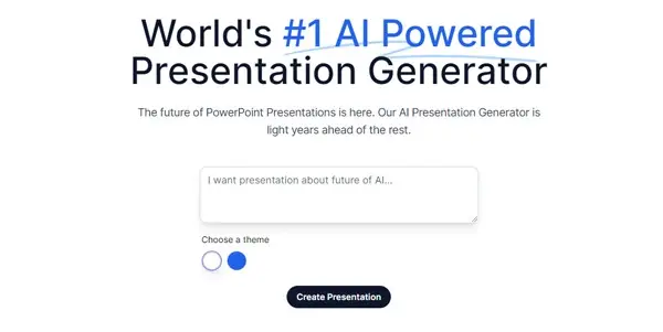Screenshot of PresentationGPT