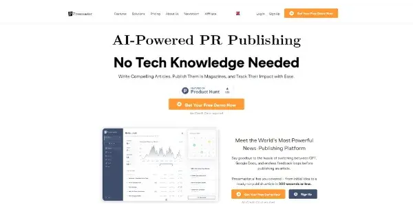 Screenshot of Pressmaster.ai
