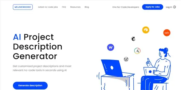 Screenshot of Project Description Generator