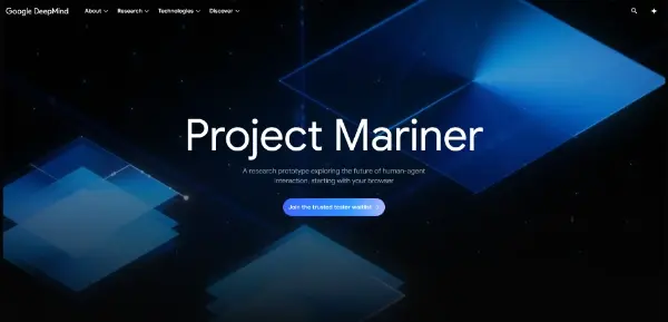 Screenshot of Project Mariner