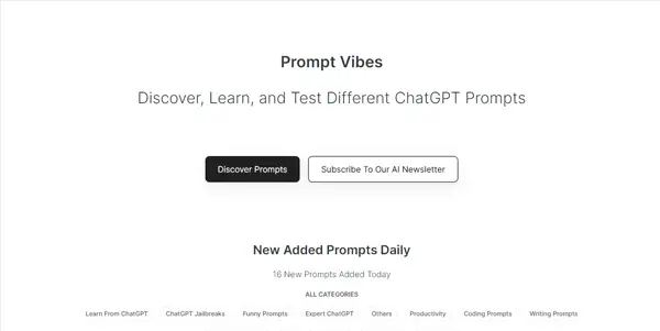 Screenshot of Prompt Vibes