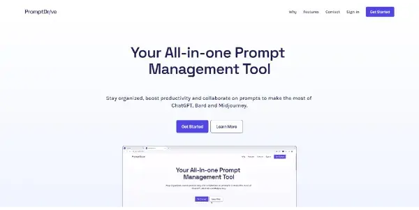 Screenshot of PromptDrive.ai
