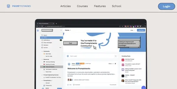 Screenshot of Promptstacks
