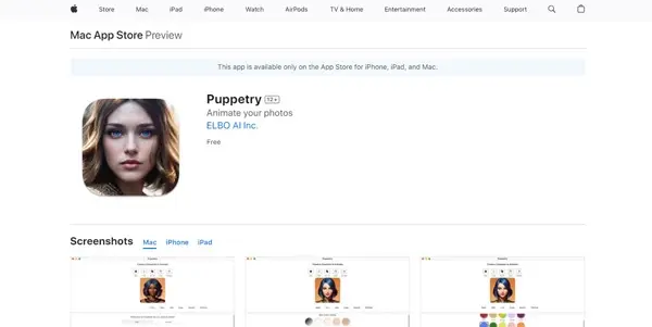 Screenshot of Puppetry