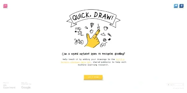 Screenshot of Quick Draw by Google