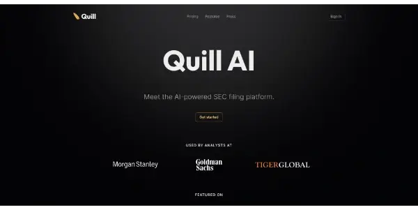 Screenshot of Quill AI