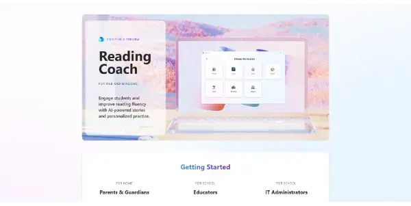 Screenshot of Reading Coach by Microsoft