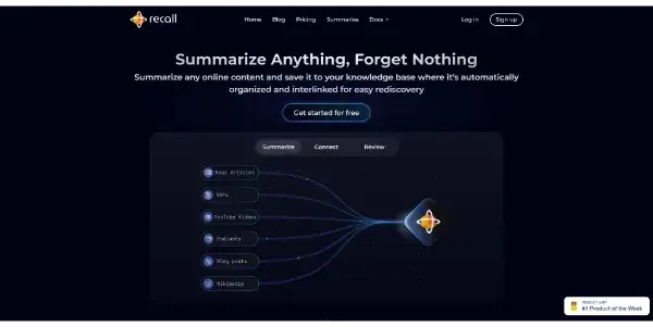 Screenshot of Recall AI