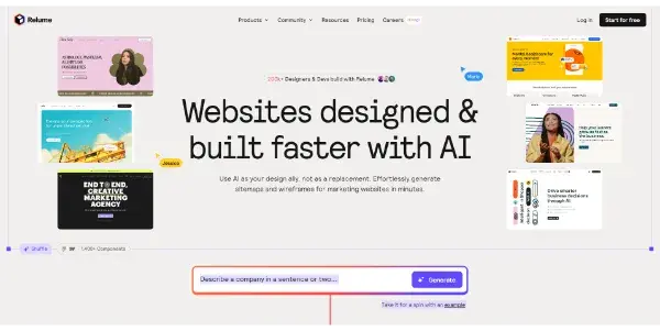 Screenshot of Relume AI