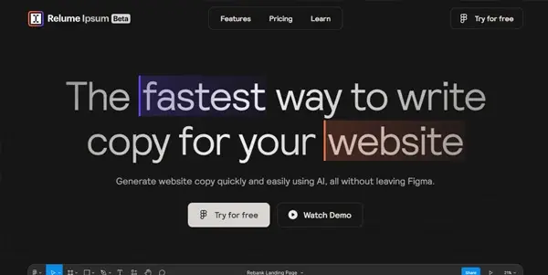 Screenshot of Relume Ipsum