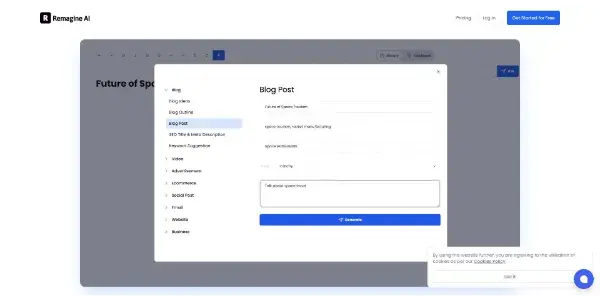 Screenshot of Remagine AI