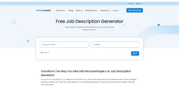 Screenshot of RemotePeople
