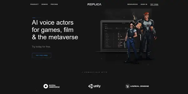 Screenshot of ReplicaStudios