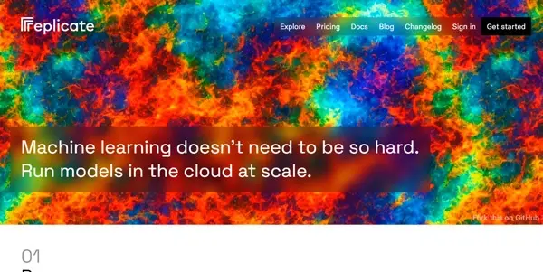 Screenshot of Replicate AI