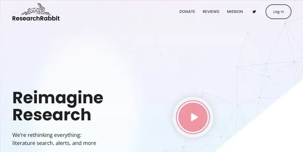 Screenshot of ResearchRabbit