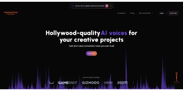 Screenshot of Respeecher AI