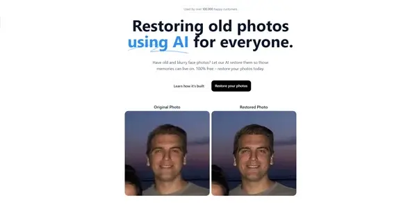 Screenshot of RestorePhotos