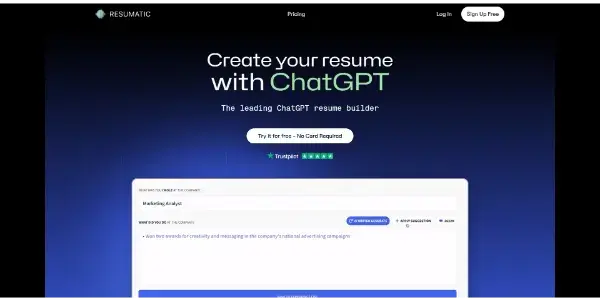 Screenshot of Resumatic