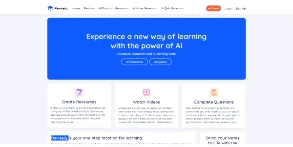 Screenshot of Revisely