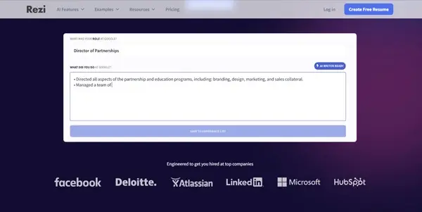 Screenshot of Rezi