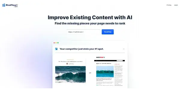Screenshot of RivalFlow AI