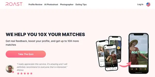Screenshot of Roast Dating