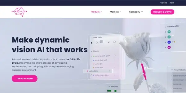 Screenshot of Robovision.ai