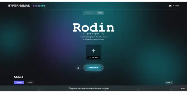 Screenshot of Rodin AI