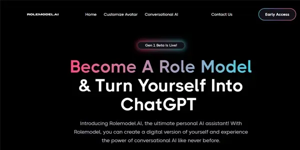 Screenshot of Role Model AI